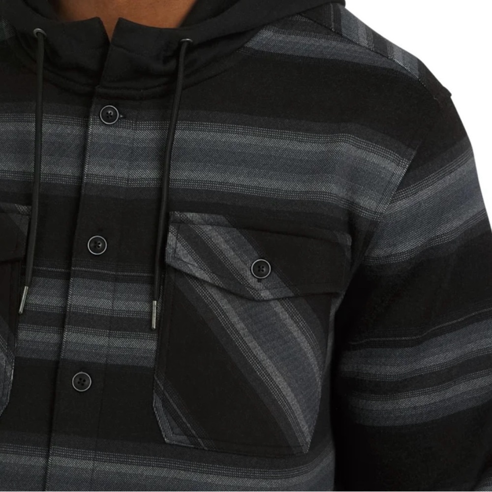 2 Quiksilver Men's Hooded Shirt Jacket - Picture 13 of 14